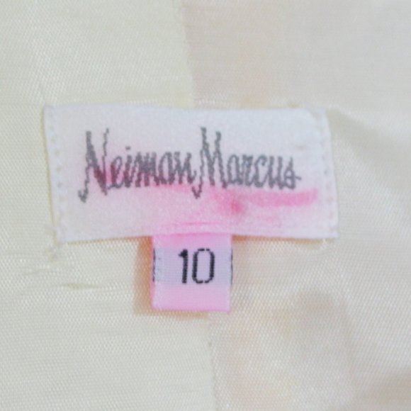 70s deadstock Neiman Marcus wool yellow plaid 2pc coord blazer skirt suit set - Picture 7 of 10